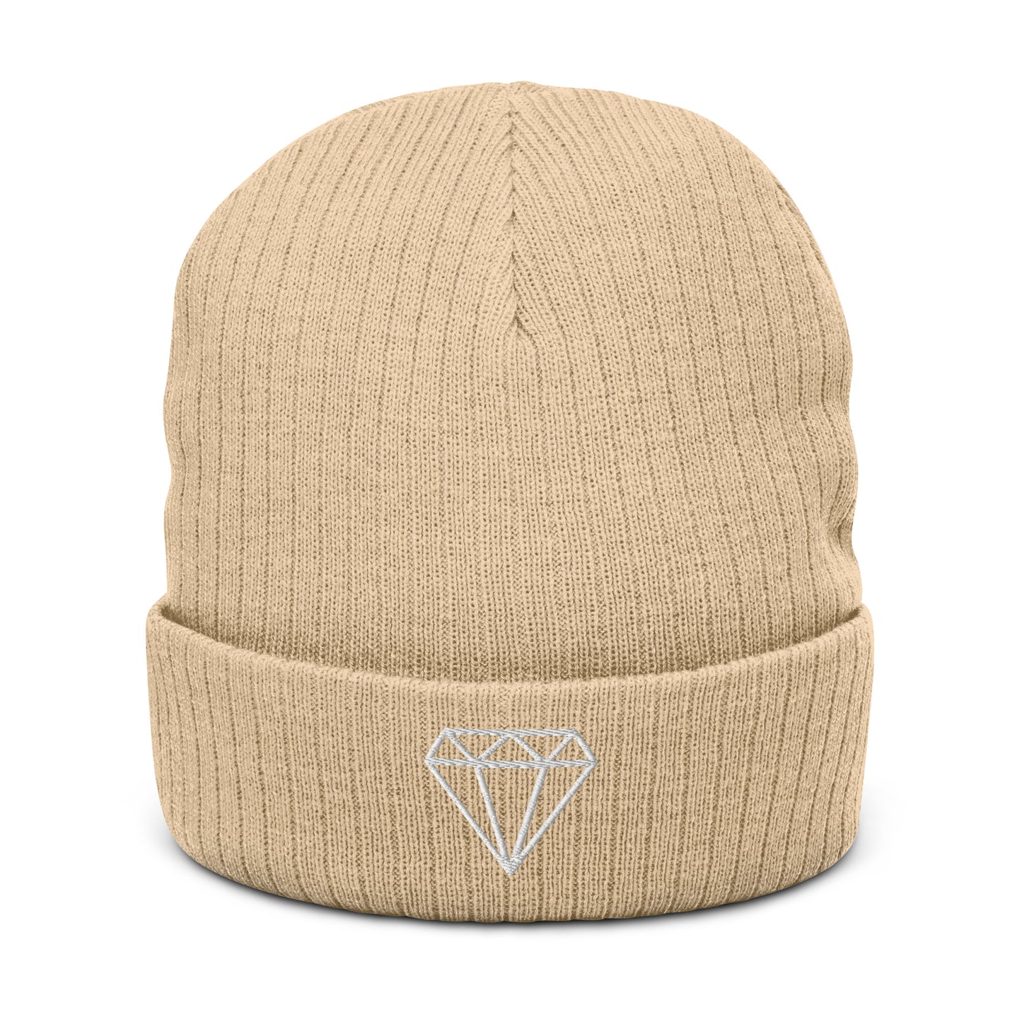 Ribbed knit DIAMOND beanie