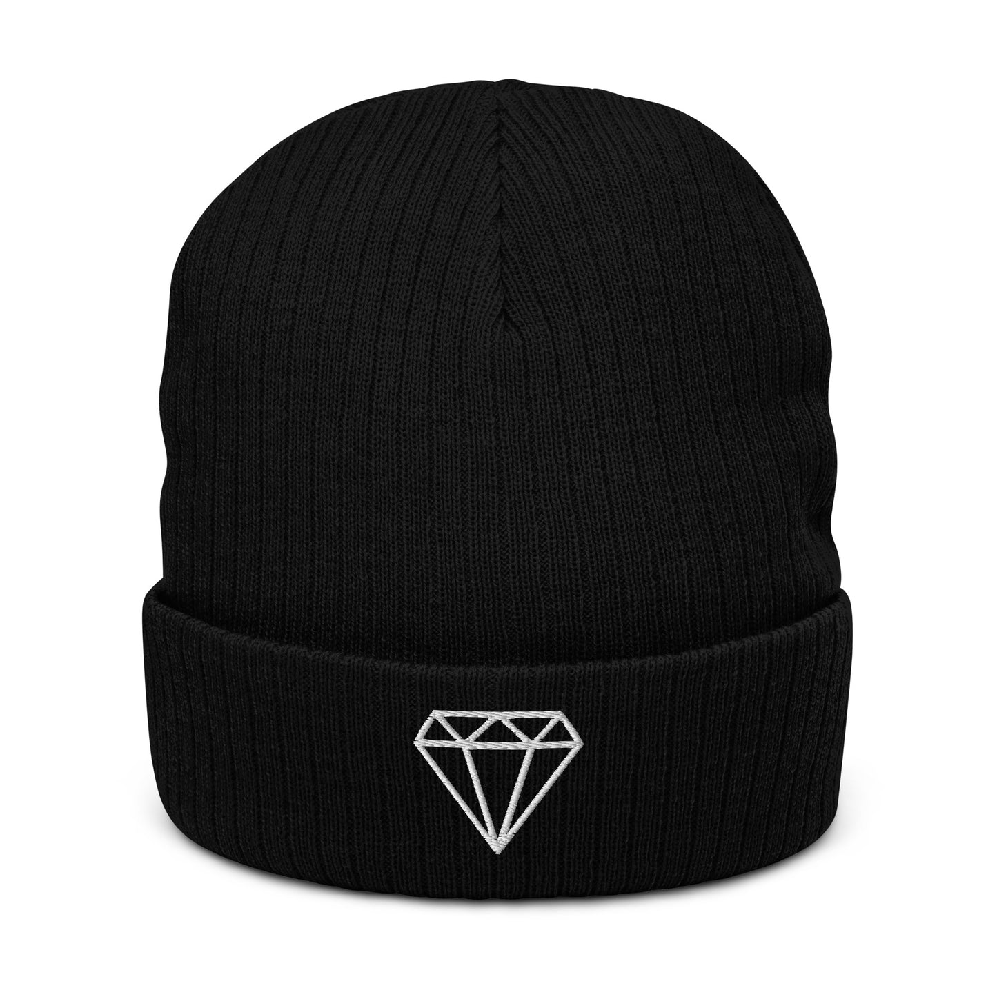 Ribbed knit DIAMOND beanie