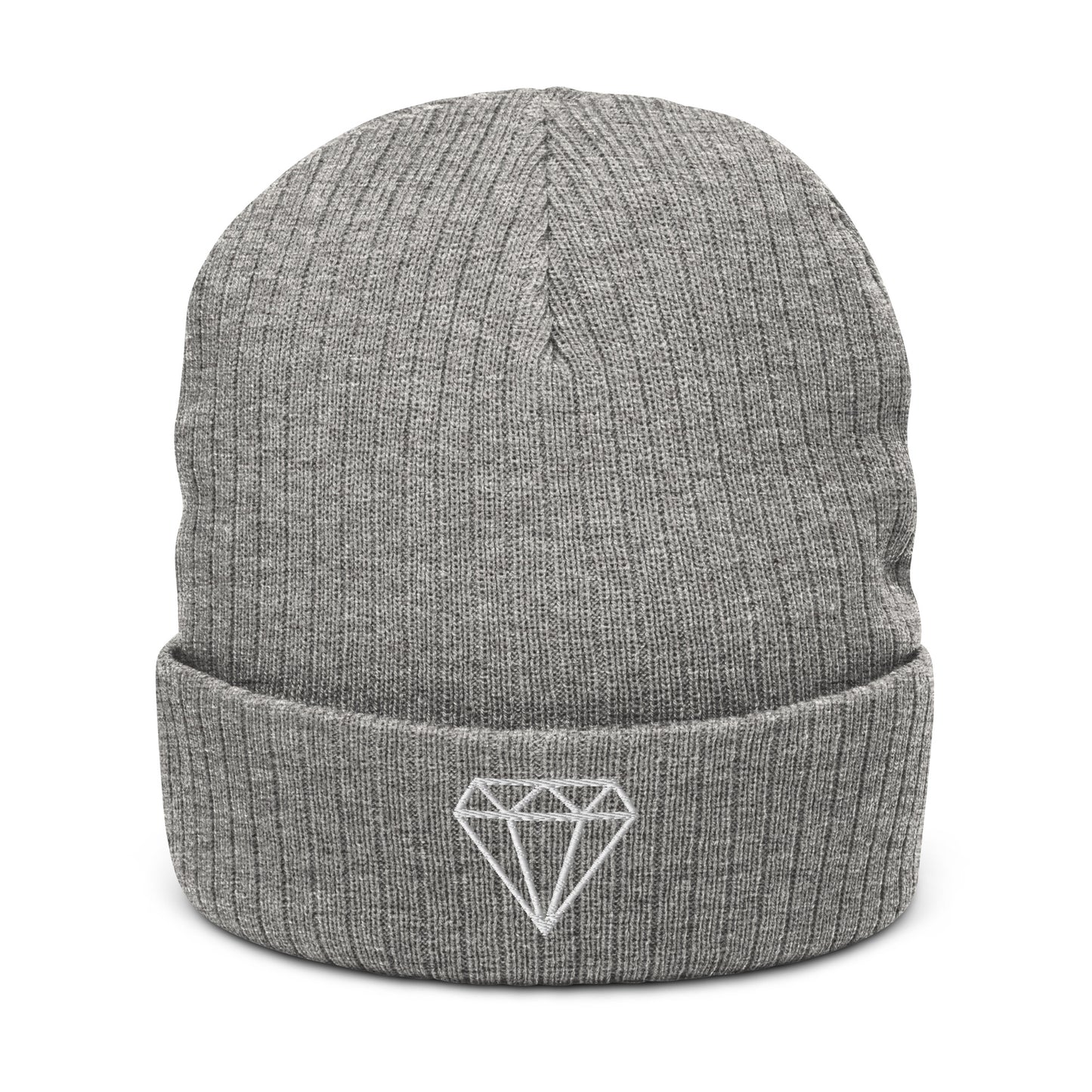 Ribbed knit DIAMOND beanie