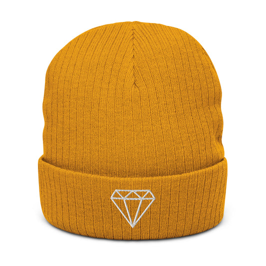 Ribbed knit DIAMOND beanie