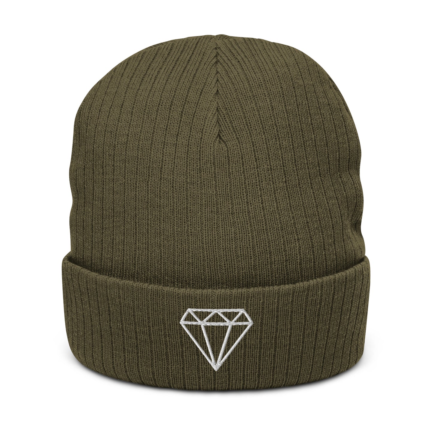 Ribbed knit DIAMOND beanie