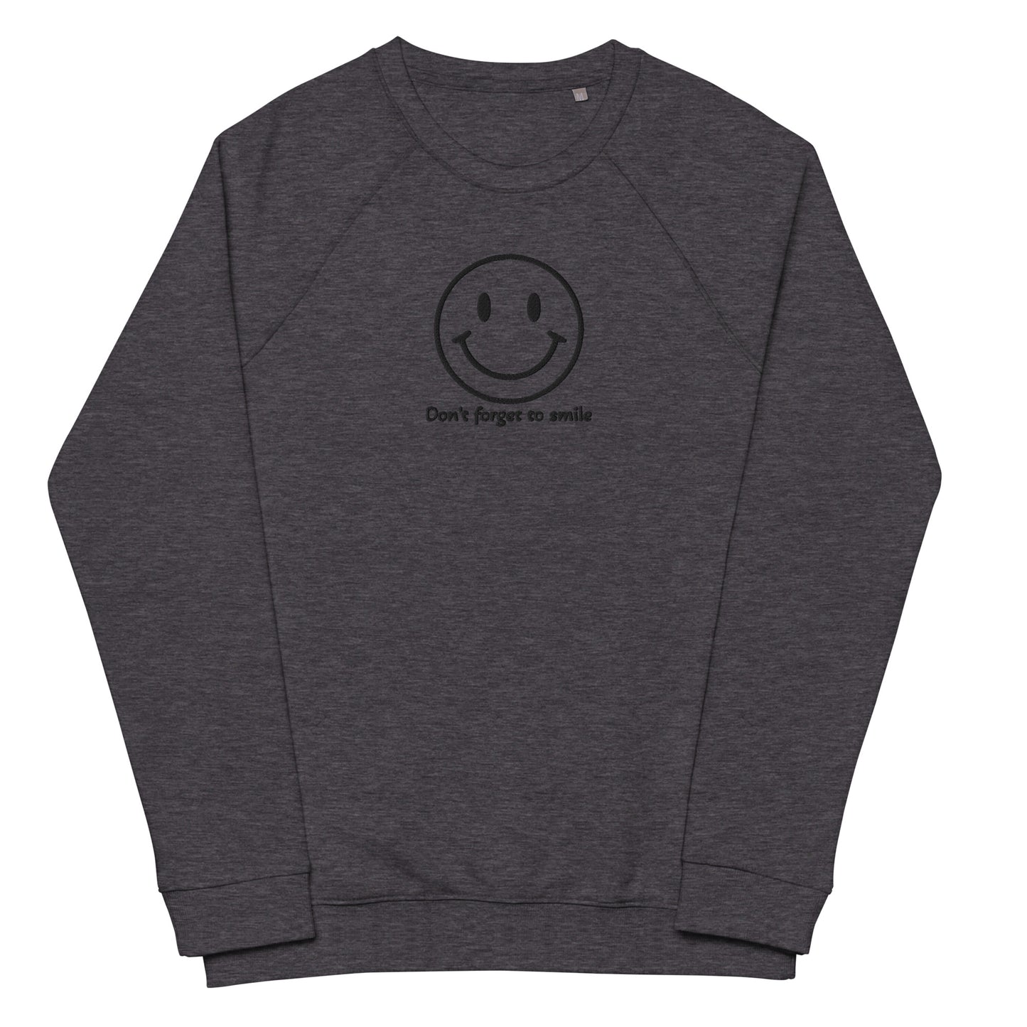 Smile Unisex organic raglan sweatshirt