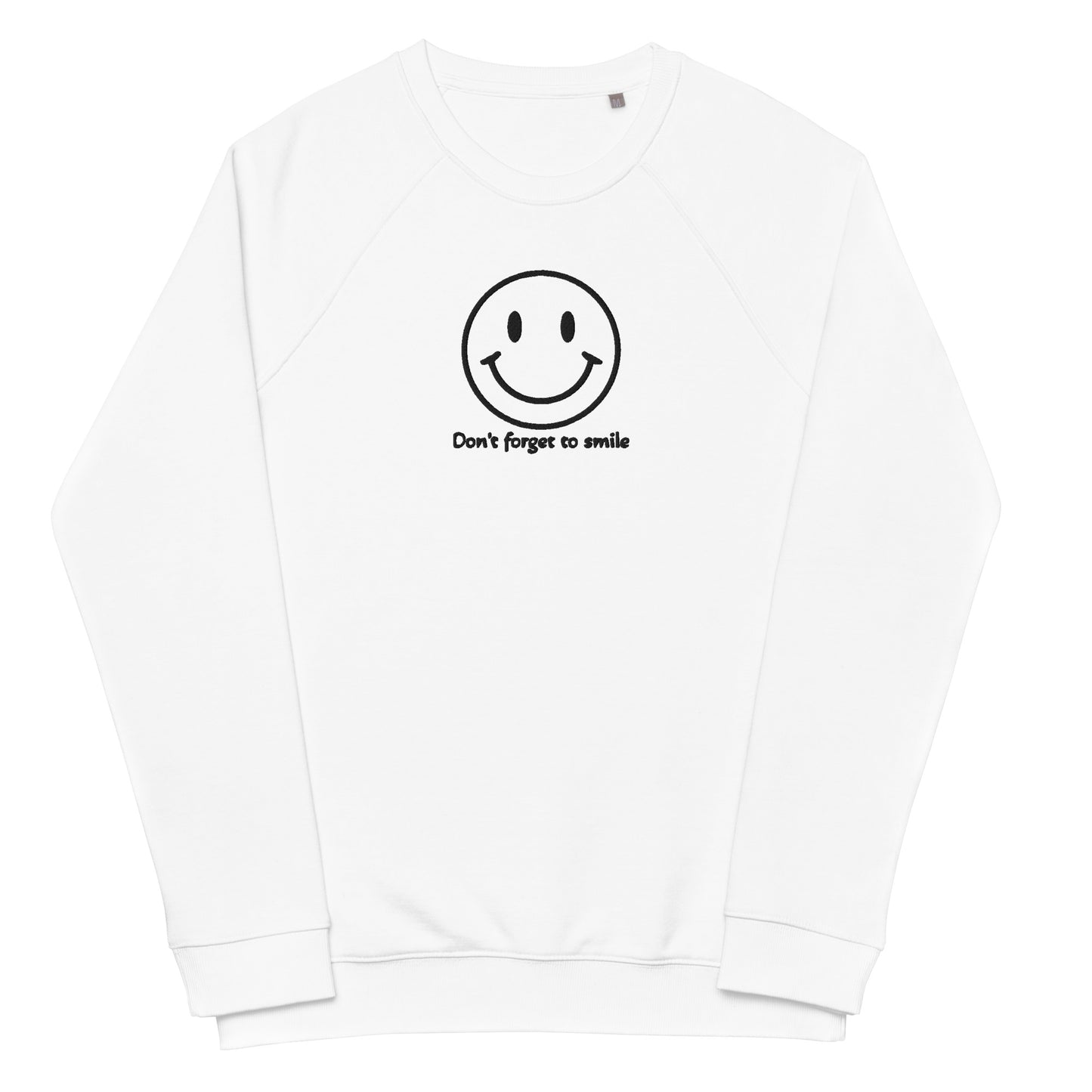 Smile Unisex organic raglan sweatshirt