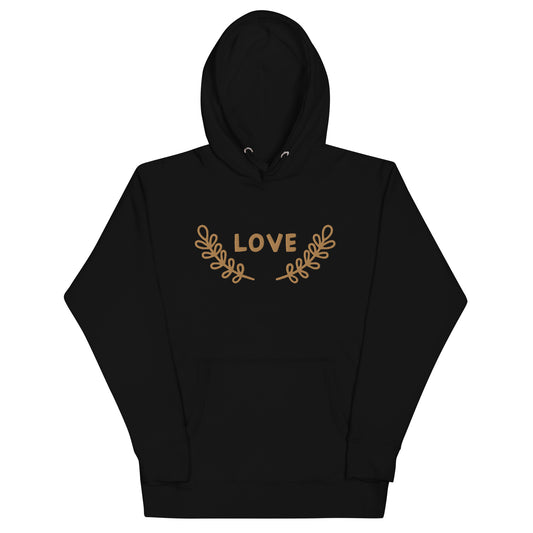 Unisex Love Branch Embroidered Hoodie