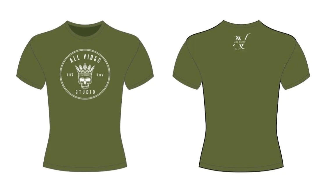 Army Green Skull & Crown