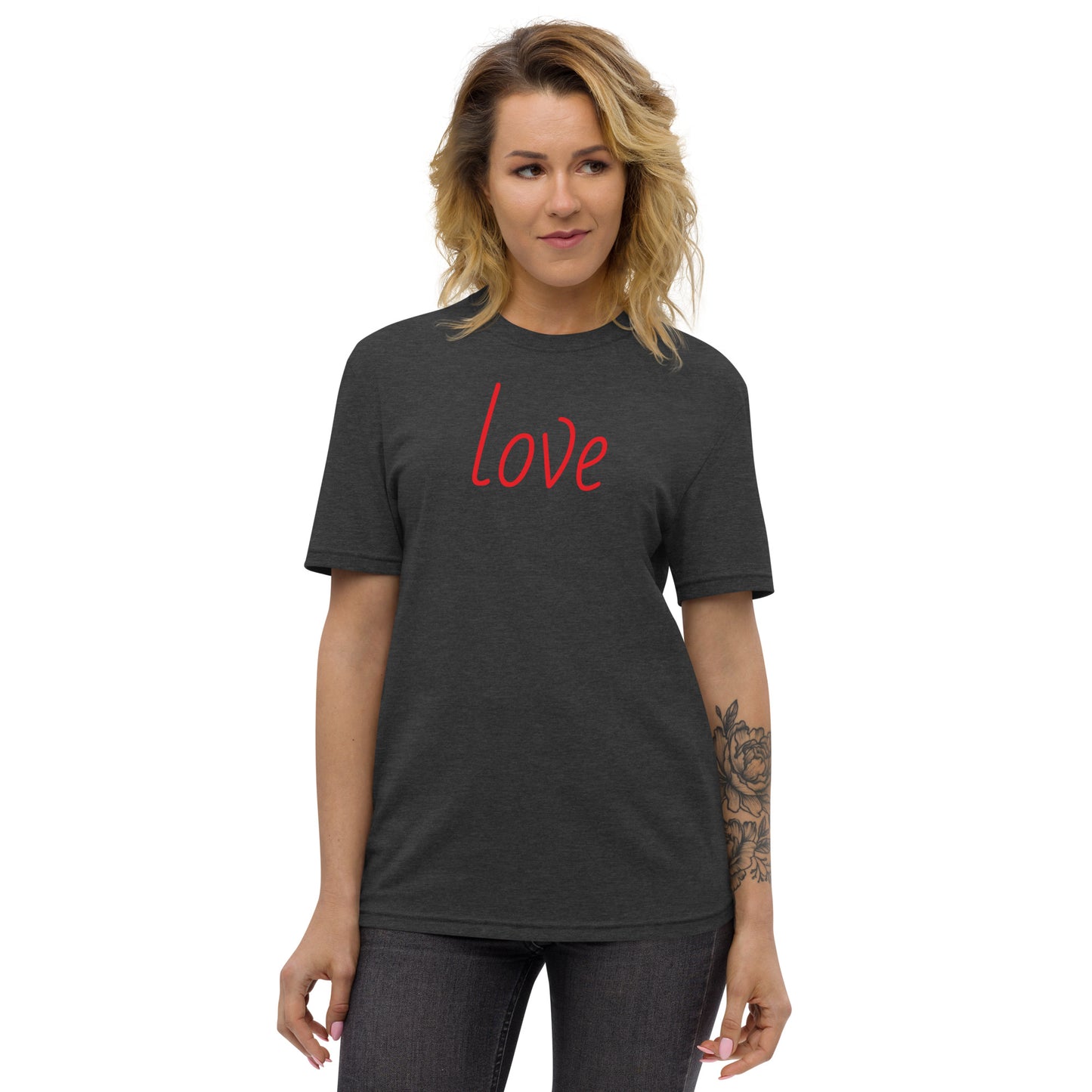 Unisex recycled LOVE line t-shirt