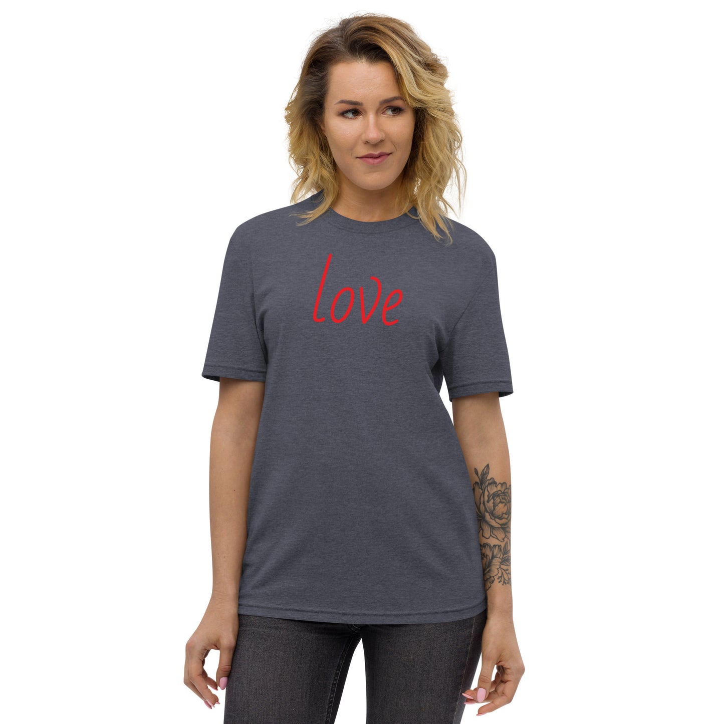 Unisex recycled LOVE line t-shirt