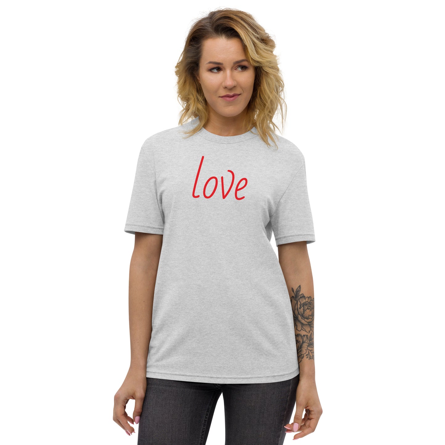 Unisex recycled LOVE line t-shirt